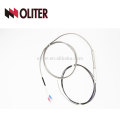 OEM flexible cable silvery shielded wire ss304 ss316 probe sensor rtd pt100 temperature sensor